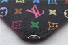 LOUIS VUITTON Monogram Multicolor Pochette Cles Black Coin Case M93735 LV 7153C