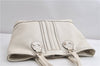 Authentic GUCCI Vintage Shoulder Tote Bag Leather 232973 White 7153F