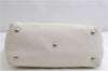 Authentic GUCCI Vintage Shoulder Tote Bag Leather 232973 White 7153F