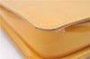 Authentic LOUIS VUITTON Vernis Lexington Hand Bag Pouch Yellow M91010 LV 7154C