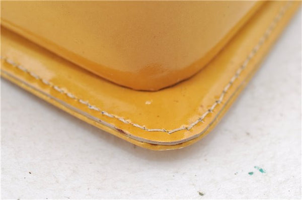 Authentic LOUIS VUITTON Vernis Lexington Hand Bag Pouch Yellow M91010 LV 7154C