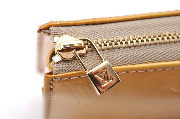 Authentic LOUIS VUITTON Vernis Lexington Hand Bag Pouch Yellow M91010 LV 7154C