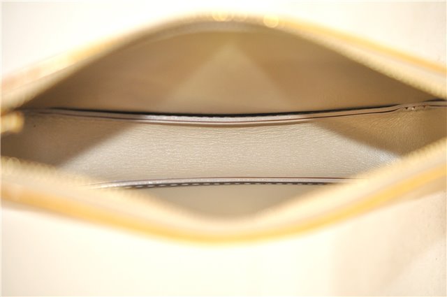 Authentic LOUIS VUITTON Vernis Lexington Hand Bag Pouch Yellow M91010 LV 7154C