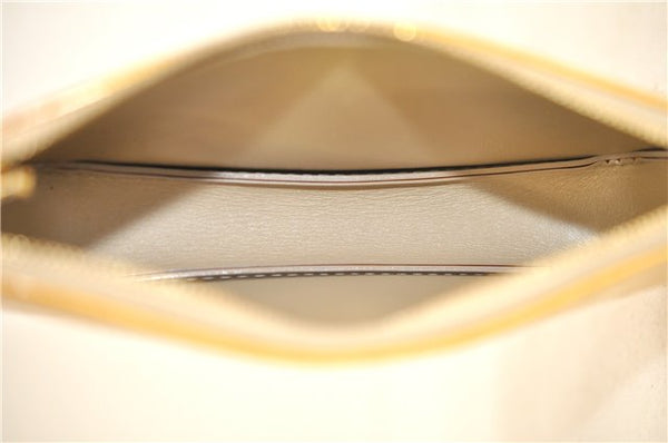 Authentic LOUIS VUITTON Vernis Lexington Hand Bag Pouch Yellow M91010 LV 7154C