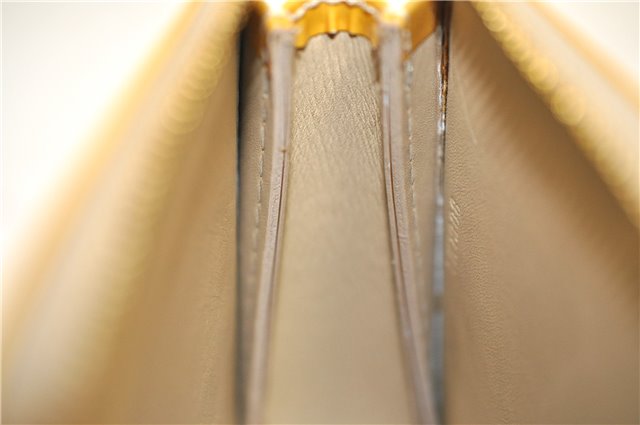 Authentic LOUIS VUITTON Vernis Lexington Hand Bag Pouch Yellow M91010 LV 7154C