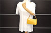 Authentic LOUIS VUITTON Vernis Lexington Hand Bag Pouch Yellow M91010 LV 7154C