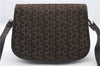 Authentic CELINE C Macadam Blason Shoulder Bag Purse Canvas Leather Brown 7155C