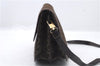 Authentic CELINE C Macadam Blason Shoulder Bag Purse Canvas Leather Brown 7155C