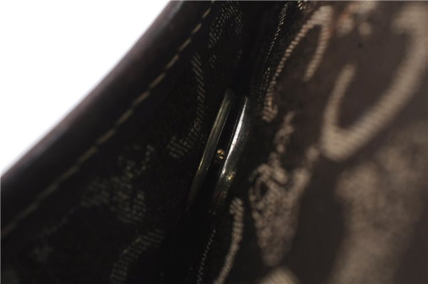 Authentic CELINE C Macadam Blason Shoulder Bag Purse Canvas Leather Brown 7155C