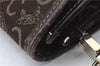 Authentic CELINE C Macadam Blason Shoulder Bag Purse Canvas Leather Brown 7155C