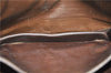Authentic CELINE C Macadam Blason Shoulder Bag Purse Canvas Leather Brown 7155C