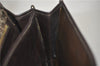 Authentic CELINE C Macadam Blason Shoulder Bag Purse Canvas Leather Brown 7155C