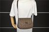Authentic CELINE C Macadam Blason Shoulder Bag Purse Canvas Leather Brown 7155C