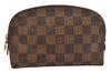 Authentic Louis Vuitton Damier Pochette Cosmetic PM Pouch N47516 LV 7155I