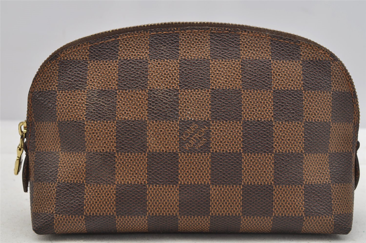 Authentic Louis Vuitton Damier Pochette Cosmetic PM Pouch N47516 LV 7155I