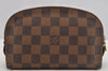 Authentic Louis Vuitton Damier Pochette Cosmetic PM Pouch N47516 LV 7155I