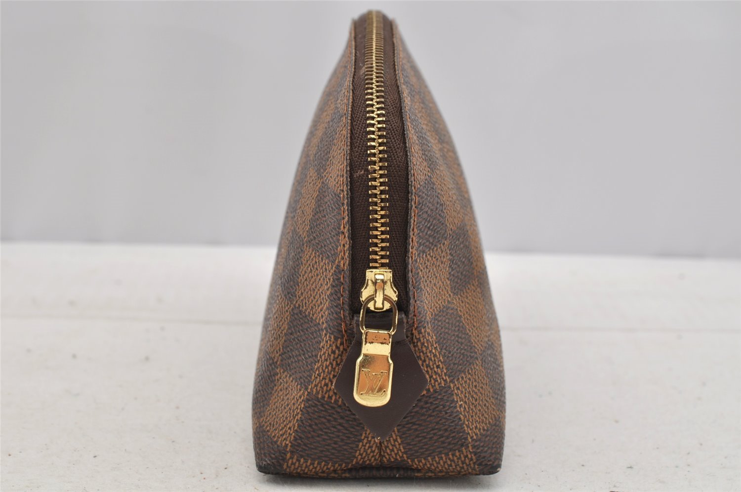 Authentic Louis Vuitton Damier Pochette Cosmetic PM Pouch N47516 LV 7155I