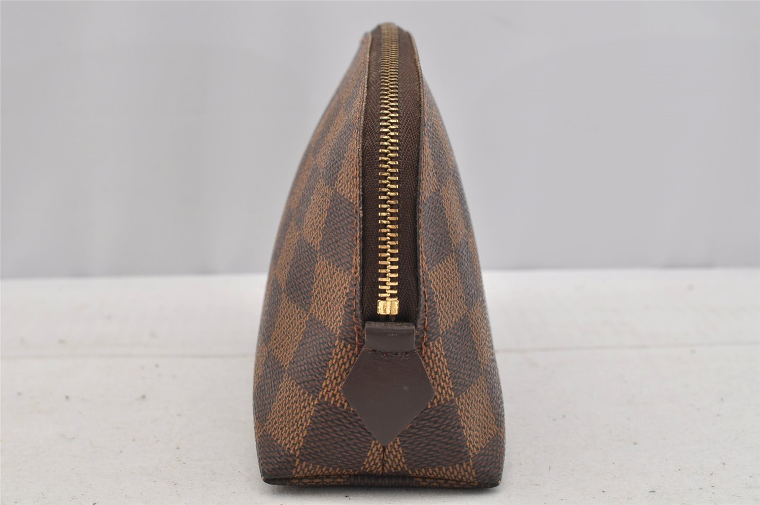 Authentic Louis Vuitton Damier Pochette Cosmetic PM Pouch N47516 LV 7155I