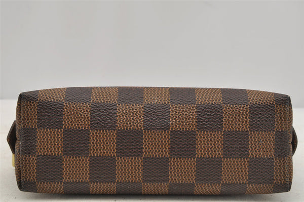 Authentic Louis Vuitton Damier Pochette Cosmetic PM Pouch N47516 LV 7155I