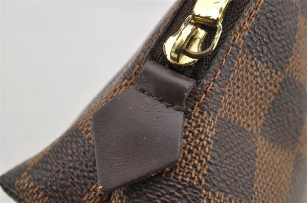 Authentic Louis Vuitton Damier Pochette Cosmetic PM Pouch N47516 LV 7155I
