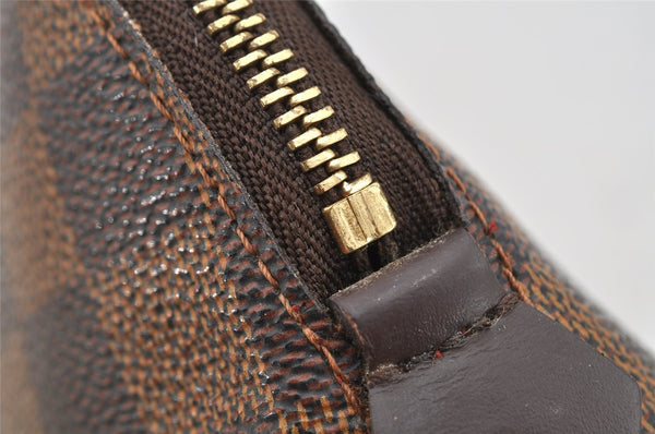 Authentic Louis Vuitton Damier Pochette Cosmetic PM Pouch N47516 LV 7155I