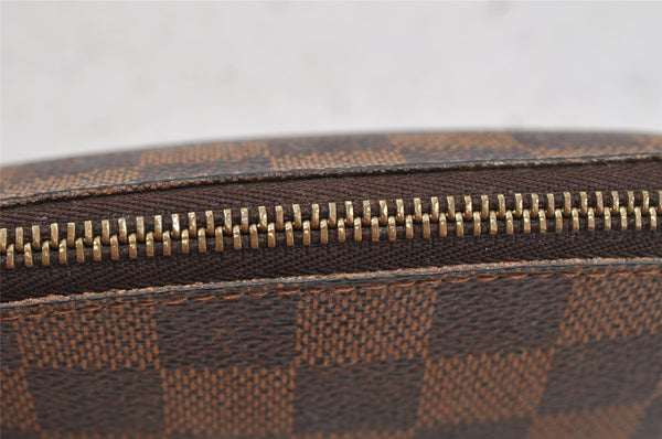 Authentic Louis Vuitton Damier Pochette Cosmetic PM Pouch N47516 LV 7155I