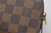 Authentic Louis Vuitton Damier Pochette Cosmetic PM Pouch N47516 LV 7155I