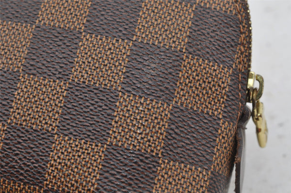 Authentic Louis Vuitton Damier Pochette Cosmetic PM Pouch N47516 LV 7155I