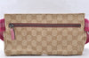 Authentic GUCCI Sherry Line Waist Body Bag GG Canvas Leather 162962 Beige 7156I