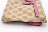 Authentic GUCCI Sherry Line Waist Body Bag GG Canvas Leather 162962 Beige 7156I