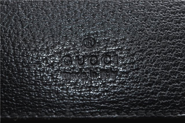 Authentic GUCCI Waist Body Bum Bag Purse GG Canvas Leather 28566 Black 7157E