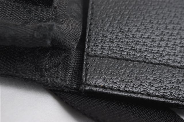 Authentic GUCCI Waist Body Bum Bag Purse GG Canvas Leather 28566 Black 7157E