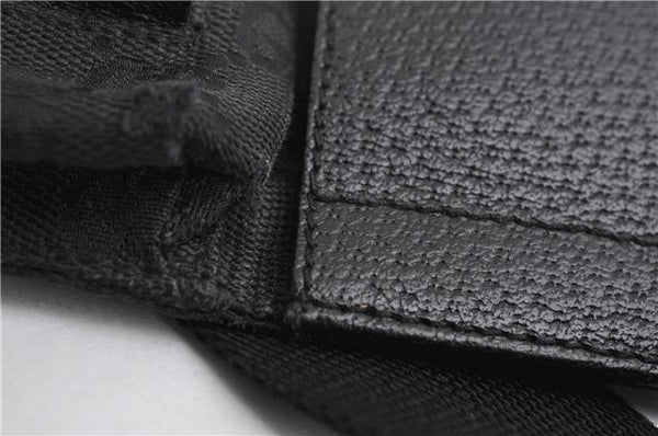 Authentic GUCCI Waist Body Bum Bag Purse GG Canvas Leather 28566 Black 7157E