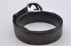 Authentic GUCCI Guccissima Belt GG Leather Size 85cm 33.5" 114876 Brown 7158E