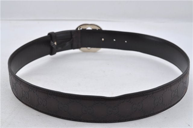 Authentic GUCCI Guccissima Belt GG Leather Size 85cm 33.5