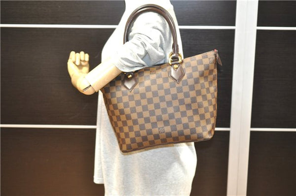 Authentic Louis Vuitton Damier Saleya PM Shoulder Tote Bag N51183 LV 7158F