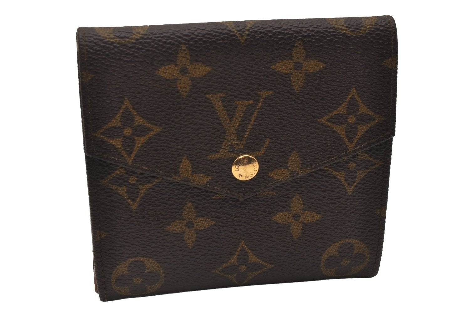 Authentic Louis Vuitton Monogram Porte Monnaie Billets Wallet M61660 LV 7158I