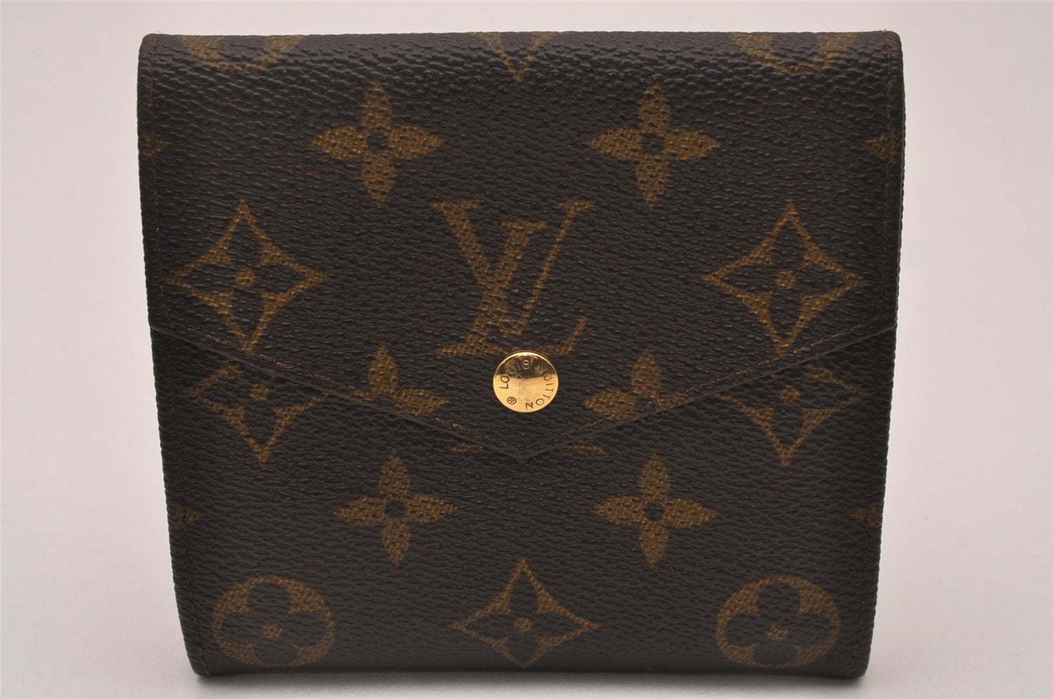 Authentic Louis Vuitton Monogram Porte Monnaie Billets Wallet M61660 LV 7158I