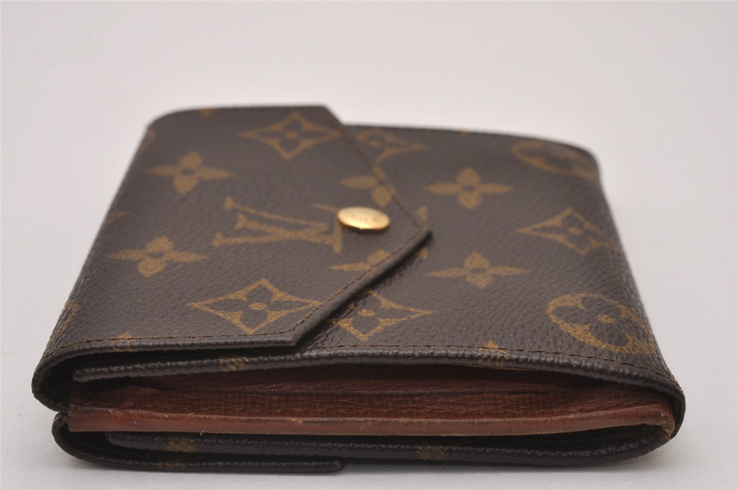 Authentic Louis Vuitton Monogram Porte Monnaie Billets Wallet M61660 LV 7158I