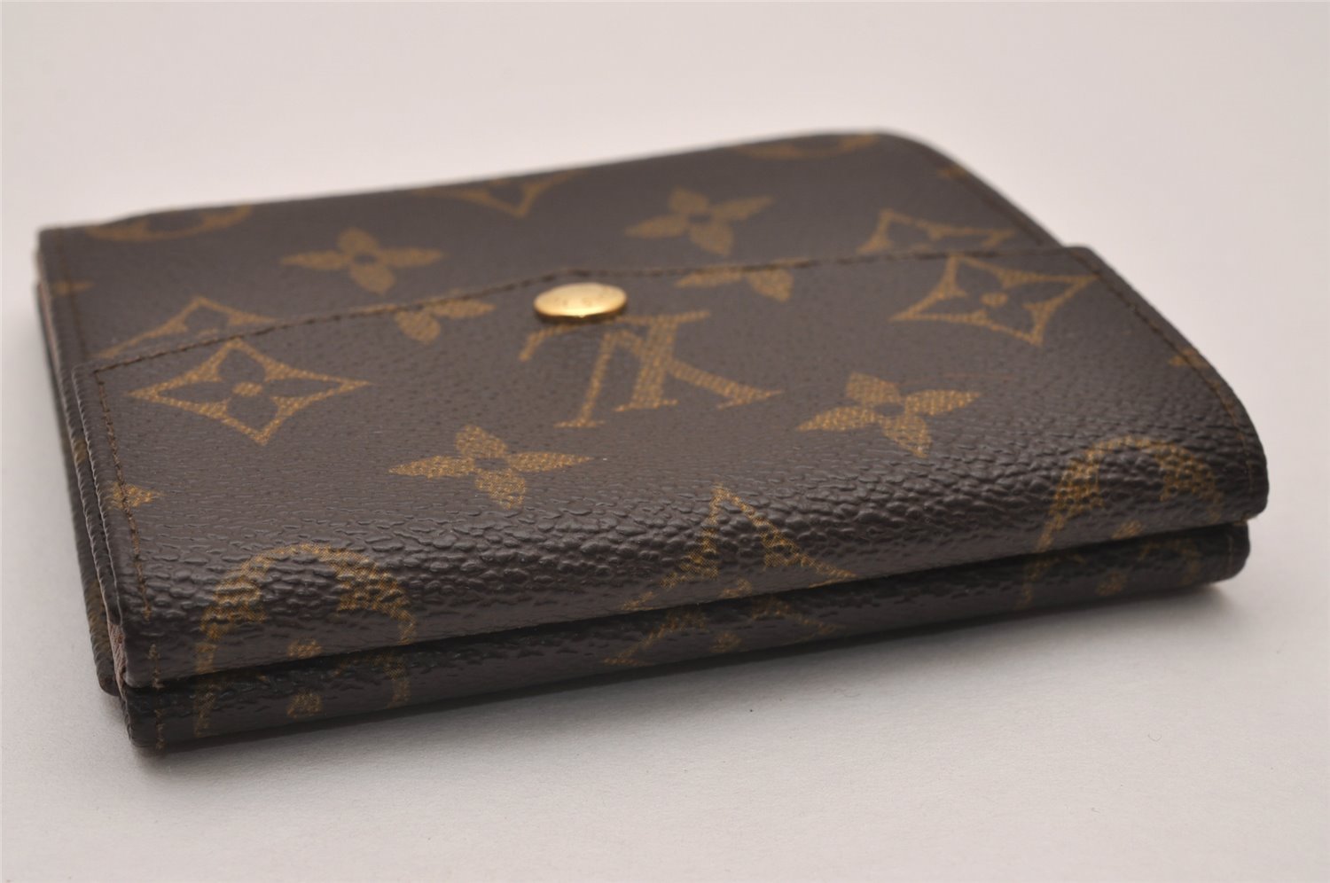 Authentic Louis Vuitton Monogram Porte Monnaie Billets Wallet M61660 LV 7158I