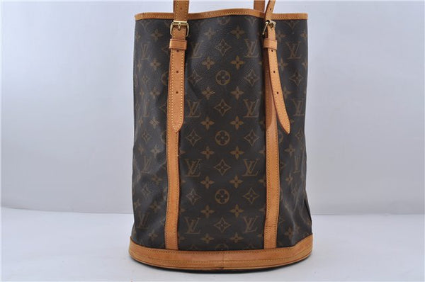 Authentic LOUIS VUITTON Monogram Bucket GM Shoulder Bag M42236 LV 7159C