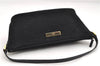 Authentic GUCCI Hand Bag Pouch Purse Suede Leather 0391103 Black 7159D