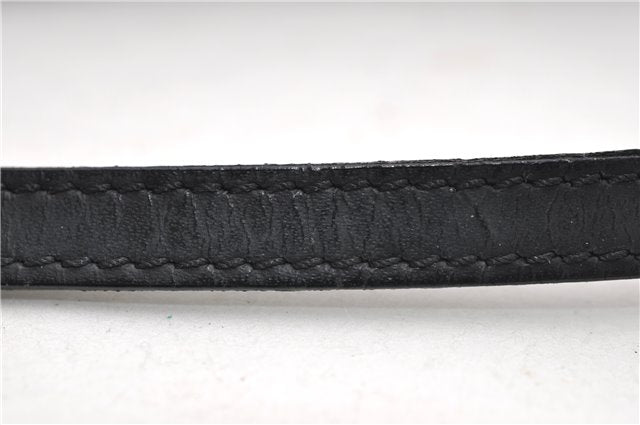 Authentic GUCCI Hand Bag Pouch Purse Suede Leather 0391103 Black 7159D