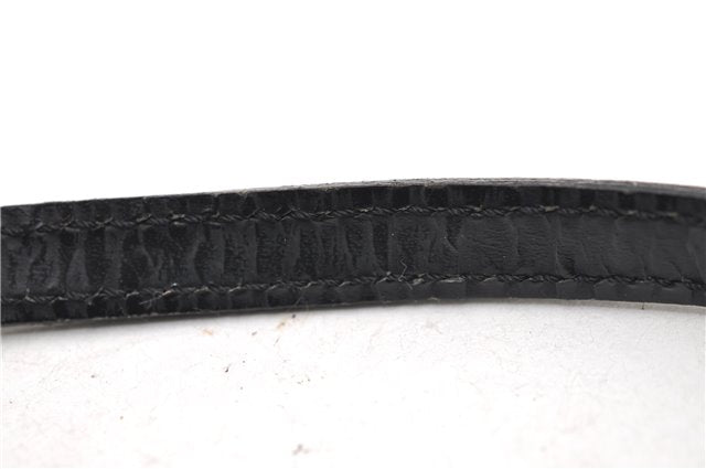 Authentic GUCCI Hand Bag Pouch Purse Suede Leather 0391103 Black 7159D