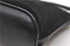 Authentic GUCCI Hand Bag Pouch Purse Suede Leather 0391103 Black 7159D