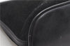 Authentic GUCCI Hand Bag Pouch Purse Suede Leather 0391103 Black 7159D