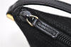 Authentic GUCCI Hand Bag Pouch Purse Suede Leather 0391103 Black 7159D