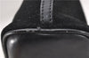 Authentic GUCCI Hand Bag Pouch Purse Suede Leather 0391103 Black 7159D