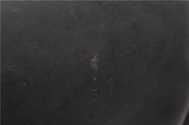 Authentic GUCCI Hand Bag Pouch Purse Suede Leather 0391103 Black 7159D