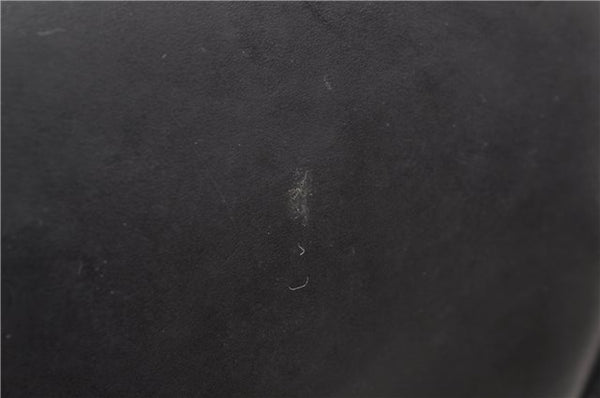 Authentic GUCCI Hand Bag Pouch Purse Suede Leather 0391103 Black 7159D